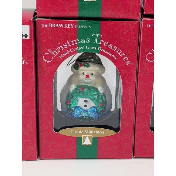 Brass Key Christmas Traditions Classic Miniatures Hand Crafted Snowman Ornaments - Picture 5 of 16